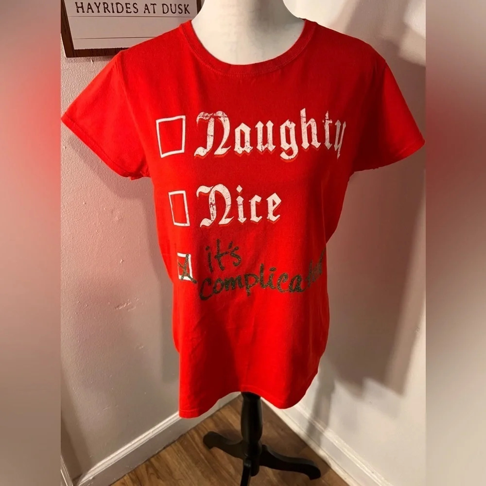 Two piece bundle holiday novelty large,T-shirts read description below see pic